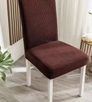 6 Pcs Coffee Color Honeycomb Chair Cover