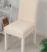 6 Pcs Cream Color Honeycomb Chair Cover