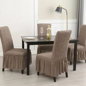 6Pcs Milk Coffee Color Chair cover