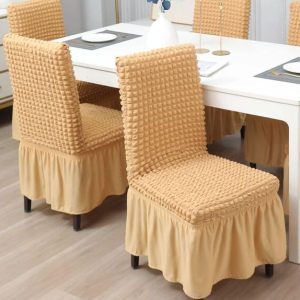 6 Pcs Brown Color Chair cover